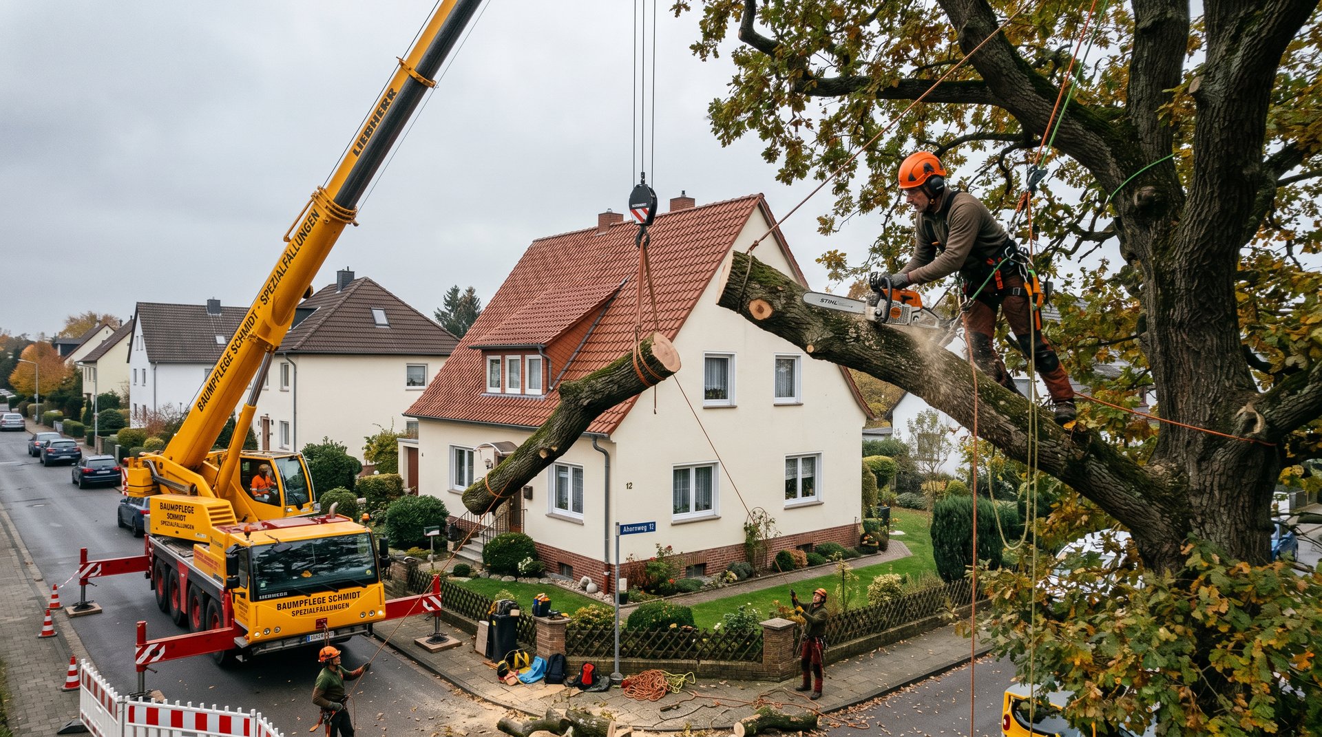 Gefährliche Baumfällung